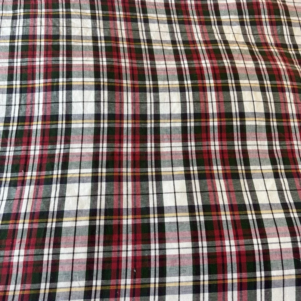Pottery Barn Denver Red Tartan Plaid Duvet Cover Full/queen Preppy